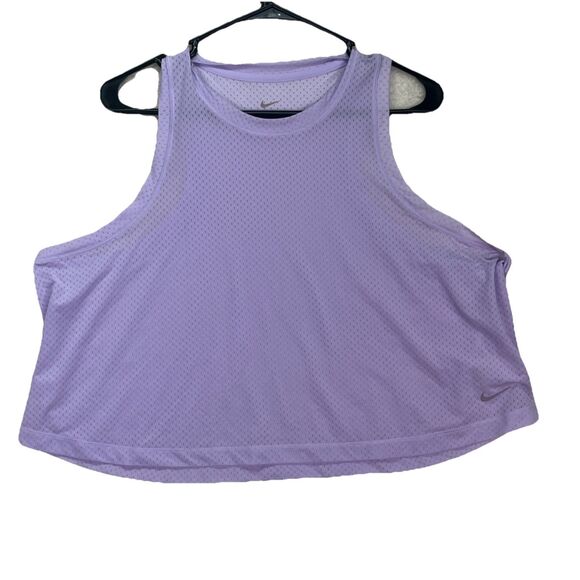 Nike One Classic Breathe‎ Women's Dri-FIT Cropped Tank Top, Lilac, XL - Picture 1 of 4